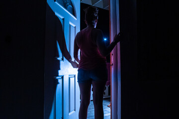 A young lady has had enough of quarantine and is about to breach her obligation by running to the...