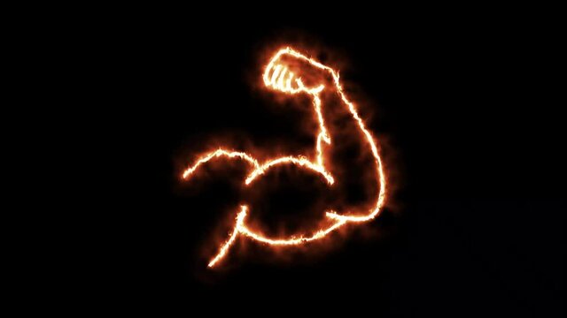 A fiery strong hand. Rendering