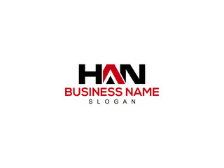 HAN Logo Letter Design For Business - obrazy, fototapety, plakaty