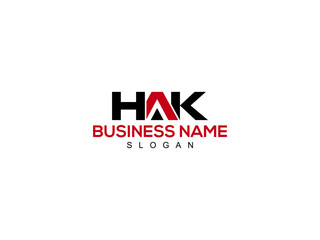 HAK Logo Letter Design For Business - obrazy, fototapety, plakaty