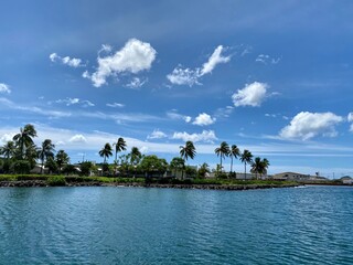 tropical island in the ocean
