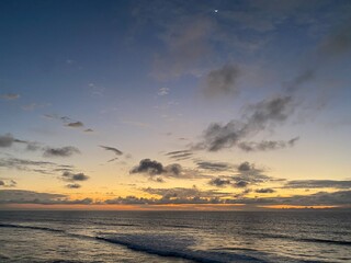 sunset over the sea