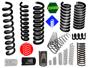 Set of springs cliparts