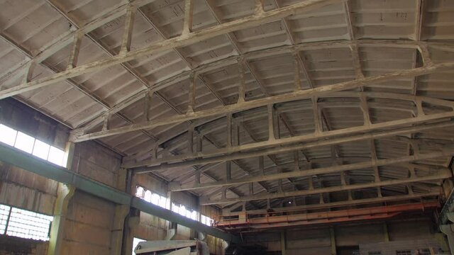 Industrial ceiling vaults indoors ruins