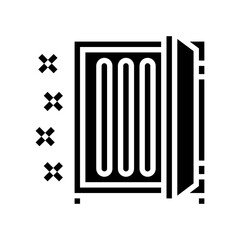 eczema treatment medical equipment glyph icon vector. eczema treatment medical equipment sign. isolated contour symbol black illustration