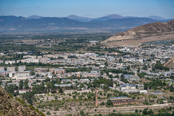 View of the city of Gori from the mountain, Georgia