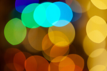 New Years blurr garland with blurry background, used as a background or texture, soft focus © glavbooh