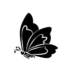 Butterfly icon in trendy flat design