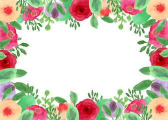 flowers background frame