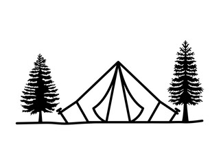 nice tent illustration