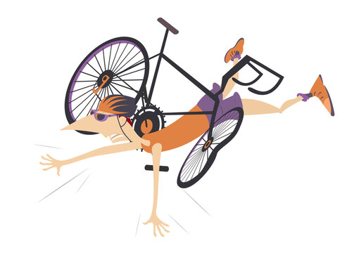 Cartoon Bike Rider Crashing