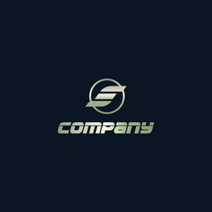 S letter unique logo design for company, Italic logo for letter S