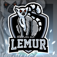 Lemur mascot. esport logo design © REYYARTS