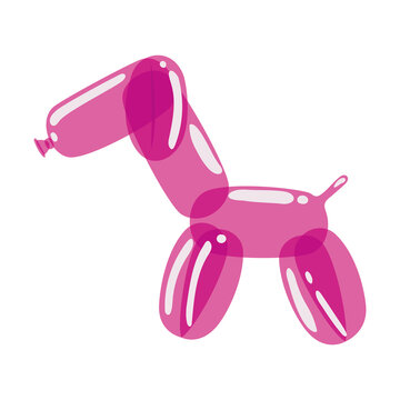 Pink Dog Balloon