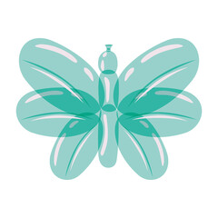 green butterfly balloon