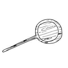 Pizza spatula. Spatula doodle icon, vector line illustration. Vector hand-drawn sketch-an illustration in the style of a doodle sketch.