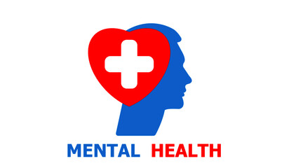 Obraz premium Mental health, human head, psychological help, psychiatry concept, therapy course, cognitive development, vector line icon