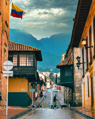 Urban landscape of the city of Bogota (Colombia) located in South America