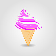 ice cream on a white background