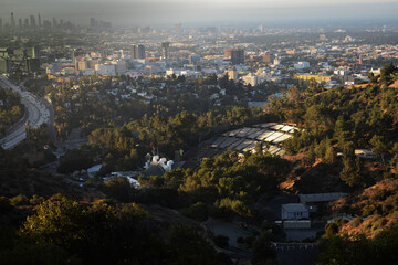 Hollywood and LA City View in the Morning