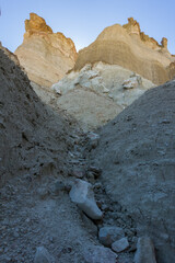 A hill or a rock formation known as Cerro Alcázar. It's name comes from the arabic language and it means castle or fortress. Located over the Ruta Provincial 412 in Calingasta, San Juan, Argentina.