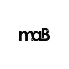 mab letter original monogram logo design