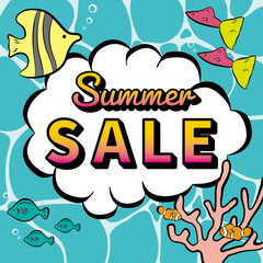 アメコミ風吹き出し サマーセール