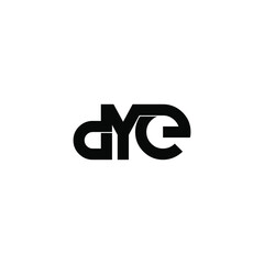 dye letter original monogram logo design