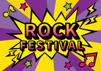 アメコミ風吹き出し　ロックフェス