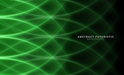 Best green banner business design Abstract line curve pattern background. futuristic background, Abstract art wallpaper. Vector illustration.