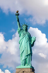 Fototapeta na wymiar The statue of Liberty in Manhattan, New York City