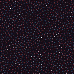 Seamless abstract geometric pattern in flat red blue black white. High quality illustration. Abstract design of red and blue overlaid to form a modern attractive abstract seamless surface design.