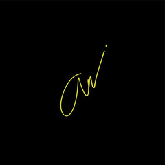 AN a n Initial handwriting creative fashion elegant design logo Sign Symbol template vector icon