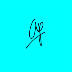 AP a p Initial handwriting creative fashion elegant design logo Sign Symbol template vector icon