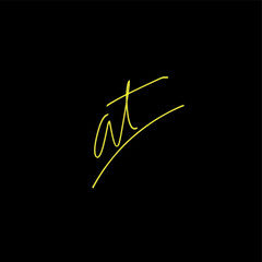 IN I N Initial handwriting creative fashion elegant design logo Sign Symbol template vector icon
