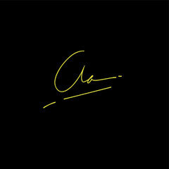 CA c a Initial handwriting creative fashion elegant design logo Sign Symbol template vector icon
