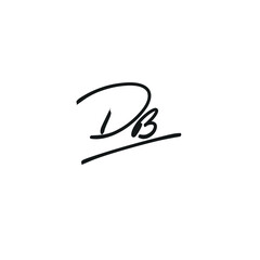 DB d b Initial handwriting creative fashion elegant design logo Sign Symbol template vector icon