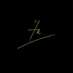 TA t a Initial handwriting creative fashion elegant design logo Sign Symbol template vector icon