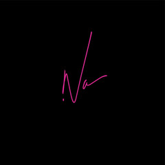 VA v a Initial handwriting creative fashion elegant design logo Sign Symbol template vector icon