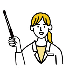 医師　医者　女性　ポップ　提案　医療
