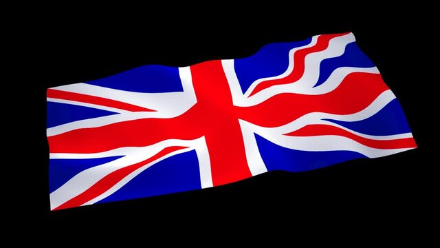 イギリス国旗　QTアルファ付き