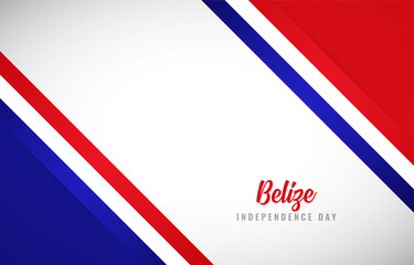 Happy Independence day of Belize with Creative Belize national country flag greeting background