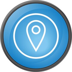 vector gps icon on blue background, vector