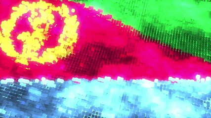 Eritrea futuristic flag - loop