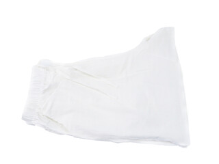 White female cotton linen short pants isolated on a white background. .