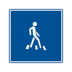 Pedestrian crossing traffic signs vector graphics