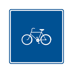 Bike lane traffic sign vector graphic