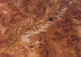 Dry creek and land erosion in arid lands in central Australia