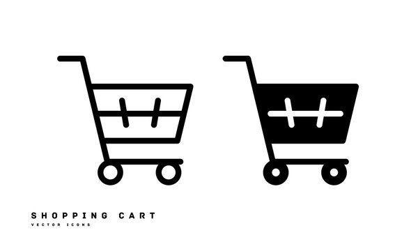 shopping cart vector illustration icon