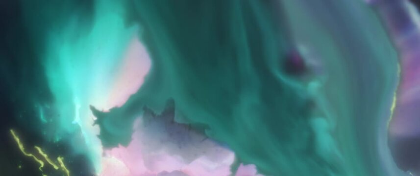 Macro Textures with Vibrant Neon Color Palette. Abstract Background Made with Oil Mixed with Colored Dye, Ink, and Paint.